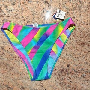 Colorful Striped Bikini Bottom